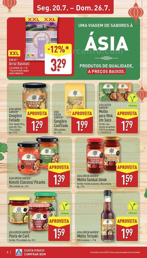 Antevisão Folheto ALDI Sabores do Mundo Promoções de 20 a 26 julho